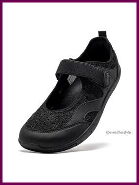 Leather Mary Jane Flats Wide Toe Box Laceless Comfort Shoes